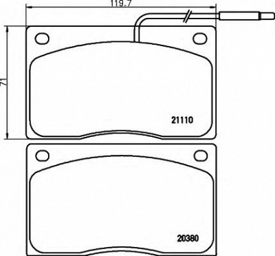 HELLA 8db355005931 -  Комплект тормозных колодок, дисковый тормоз
