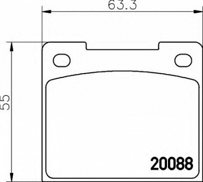HELLA 8db355005971 -  Комплект тормозных колодок, дисковый тормоз