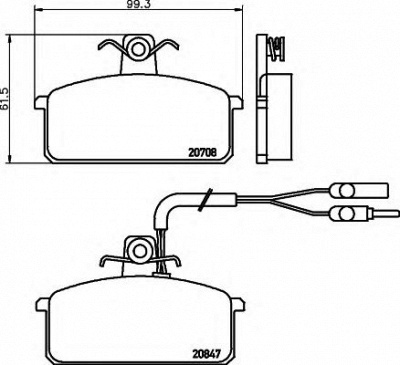 HELLA 8db355005981 -  Комплект тормозных колодок, дисковый тормоз