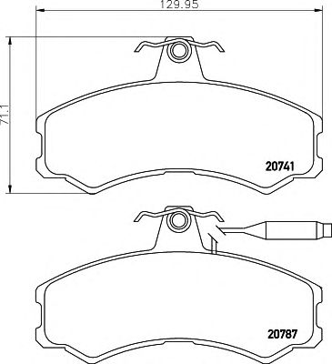 HELLA 8db355006011 -  Комплект тормозных колодок, дисковый тормоз