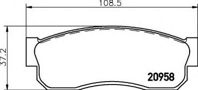 HELLA 8db355006081 -  Комплект тормозных колодок, дисковый тормоз