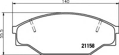 HELLA 8db355006121 -  Комплект тормозных колодок, дисковый тормоз