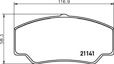 HELLA 8db355006151 -  Комплект тормозных колодок, дисковый тормоз