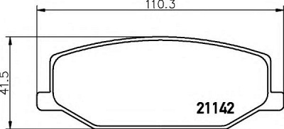 HELLA 8db355006161 -  Комплект тормозных колодок, дисковый тормоз