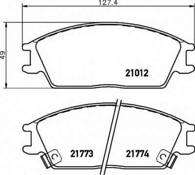 HELLA 8db355006271 -  Комплект тормозных колодок, дисковый тормоз