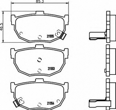 HELLA 8db355006411 -  Комплект тормозных колодок, дисковый тормоз