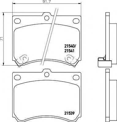 HELLA 8db355006481 -  Комплект тормозных колодок, дисковый тормоз