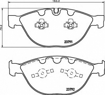 HELLA 8db355006551 -  Комплект тормозных колодок, дисковый тормоз