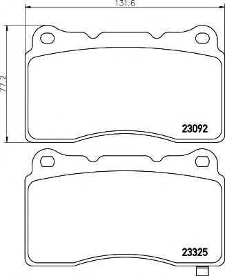 HELLA 8db355006601 -  Комплект тормозных колодок, дисковый тормоз