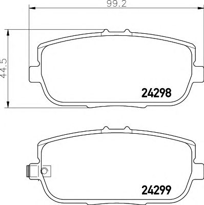 HELLA 8db355006781 -  Комплект тормозных колодок, дисковый тормоз
