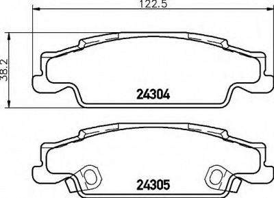 HELLA 8db355006801 -  Комплект тормозных колодок, дисковый тормоз