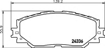 HELLA 8db355006861 -  Комплект тормозных колодок, дисковый тормоз