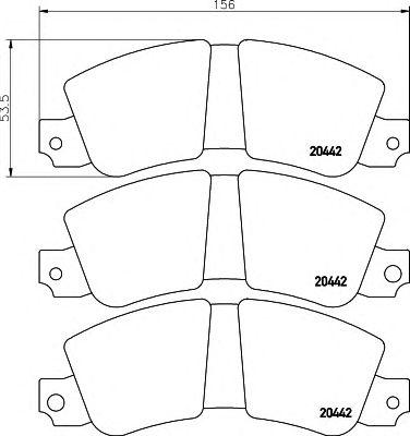 HELLA 8db355007151 -  Комплект тормозных колодок, дисковый тормоз