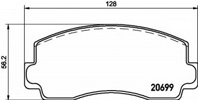 HELLA 8db355007241 -  Комплект тормозных колодок, дисковый тормоз