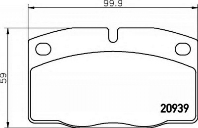 HELLA 8db355007251 -  Комплект тормозных колодок, дисковый тормоз