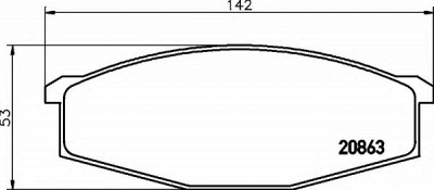 HELLA 8db355007291 -  Комплект тормозных колодок, дисковый тормоз