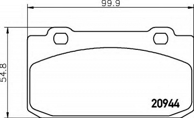 HELLA 8db355007401 -  Комплект тормозных колодок, дисковый тормоз