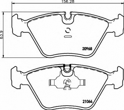 HELLA 8db355007411 -  Комплект тормозных колодок, дисковый тормоз