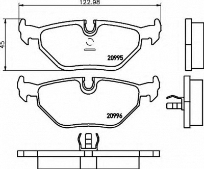 HELLA 8db355007421 -  Комплект тормозных колодок, дисковый тормоз