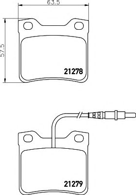 HELLA 8db355007491 -  Комплект тормозных колодок, дисковый тормоз