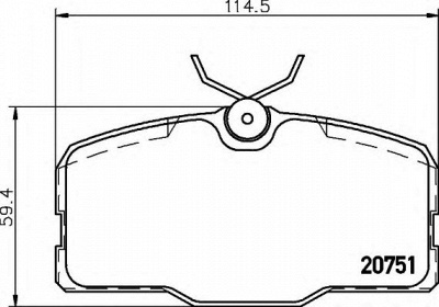 HELLA 8db355007601 -  Комплект тормозных колодок, дисковый тормоз