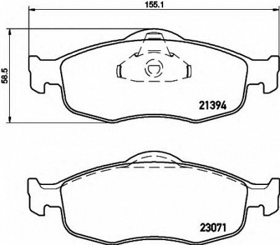 HELLA 8db355007641 -  Комплект тормозных колодок, дисковый тормоз