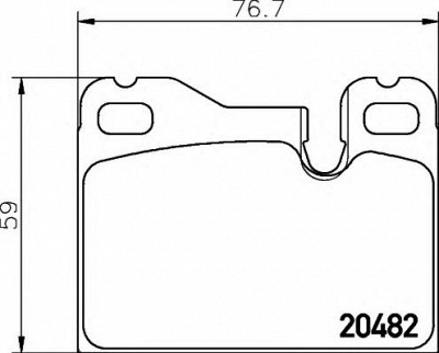 HELLA 8db355007691 -  Комплект тормозных колодок, дисковый тормоз