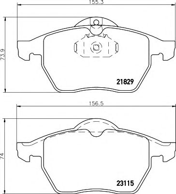 HELLA 8db355007771 -  Комплект тормозных колодок, дисковый тормоз