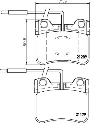 HELLA 8db355007811 -  Комплект тормозных колодок, дисковый тормоз