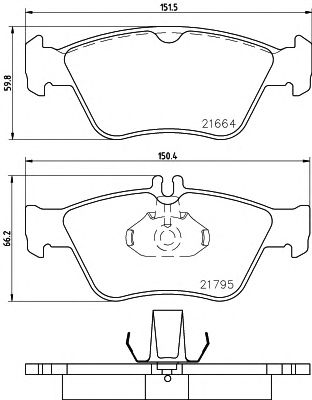 HELLA 8db355007831 -  Комплект тормозных колодок, дисковый тормоз