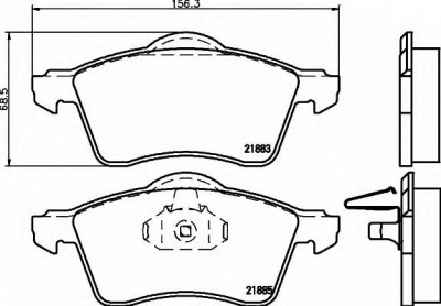 HELLA 8db355008011 -  Комплект тормозных колодок, дисковый тормоз