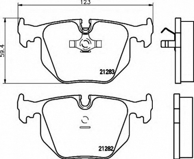 HELLA 8db355008121 -  Комплект тормозных колодок, дисковый тормоз