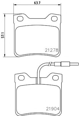 HELLA 8db355008171 -  Комплект тормозных колодок, дисковый тормоз