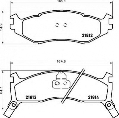 HELLA 8db355008221 -  Комплект тормозных колодок, дисковый тормоз