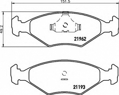HELLA 8db355008371 -  Комплект тормозных колодок, дисковый тормоз