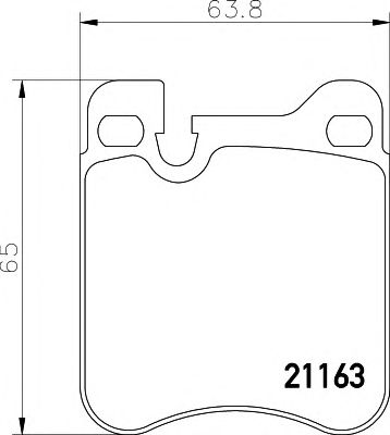 HELLA 8db355008491 -  Комплект тормозных колодок, дисковый тормоз