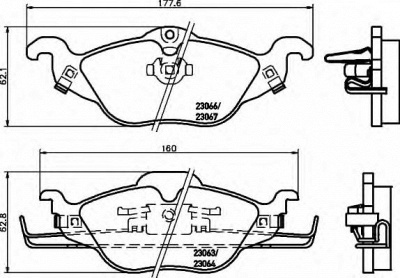 HELLA 8db355008571 -  Комплект тормозных колодок, дисковый тормоз