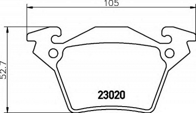 HELLA 8db355008641 -  Комплект тормозных колодок, дисковый тормоз