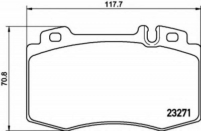 HELLA 8db355008691 -  Комплект тормозных колодок, дисковый тормоз