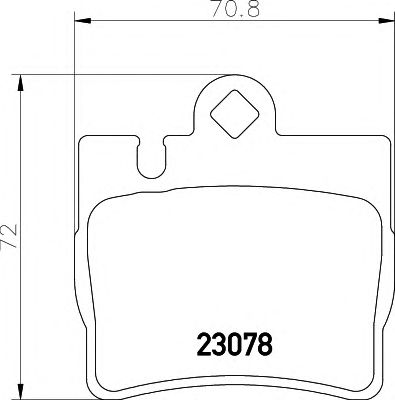 HELLA 8db355008711 -  Комплект тормозных колодок, дисковый тормоз