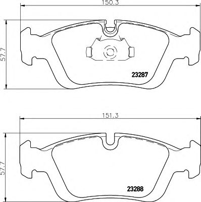 HELLA 8db355008741 -  Комплект тормозных колодок, дисковый тормоз