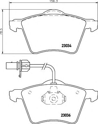 HELLA 8db355008771 -  Комплект тормозных колодок, дисковый тормоз