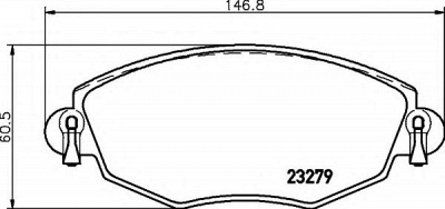 HELLA 8db355009071 -  Комплект тормозных колодок, дисковый тормоз