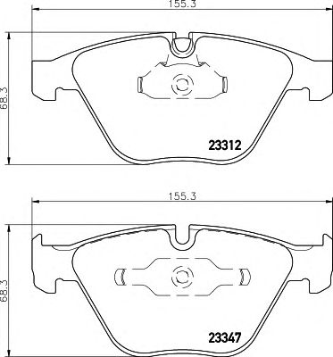 HELLA 8db355009271 -  Комплект тормозных колодок, дисковый тормоз