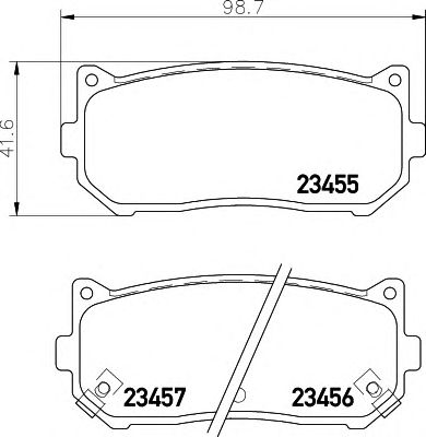 HELLA 8db355009341 -  Комплект тормозных колодок, дисковый тормоз