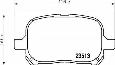 HELLA 8db355009351 -  Комплект тормозных колодок, дисковый тормоз