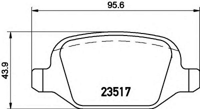 HELLA 8db355009361 -  Комплект тормозных колодок, дисковый тормоз