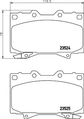 HELLA 8db355009371 -  Комплект тормозных колодок, дисковый тормоз