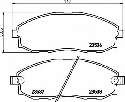 HELLA 8db355009381 -  Комплект тормозных колодок, дисковый тормоз