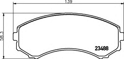HELLA 8db355009461 -  Комплект тормозных колодок, дисковый тормоз